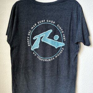 Rusty Del Mar Surf Shop Classic Tee, Size M